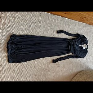 Cinq a Sept Belinda Gown, V-Neck Long Dress Black